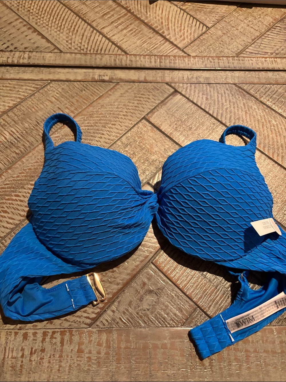 Victoria's Secret Electric Blue Textured Bikini Top